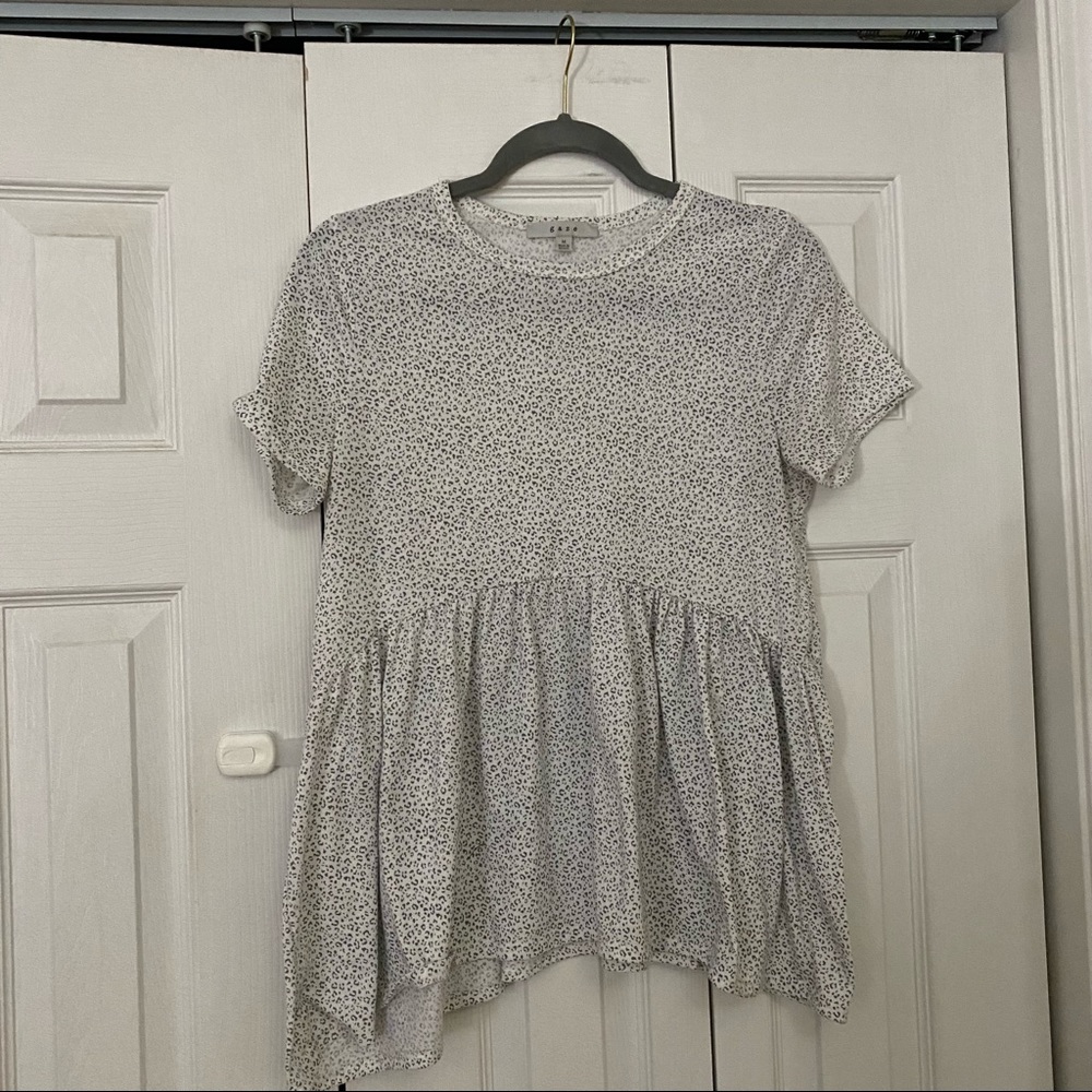 Cheetah print babydoll top